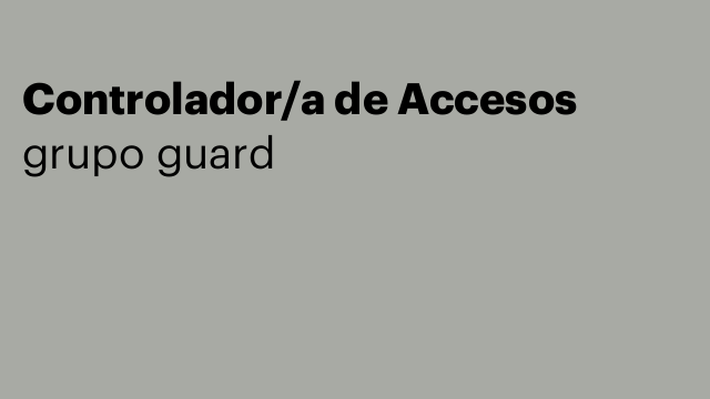 Controlador/a de Accesos