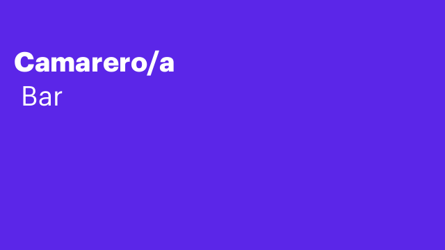Camarero/a