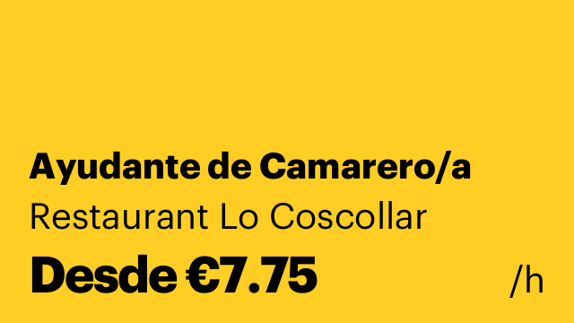 Ayudante de Camarero/a