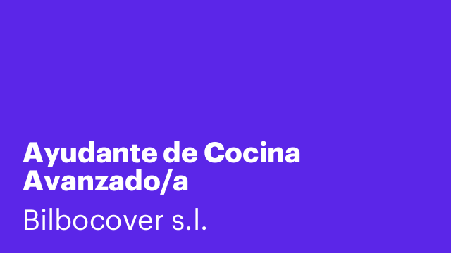 Ayudante de Cocina Avanzado/a