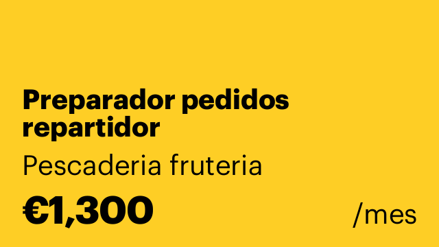 Preparador pedidos repartidor
