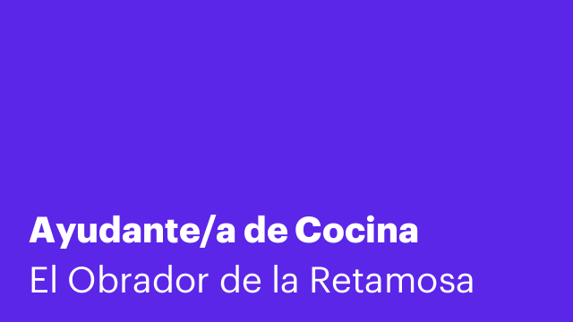 Ayudante/a de Cocina