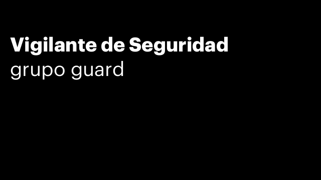 Vigilante de Seguridad