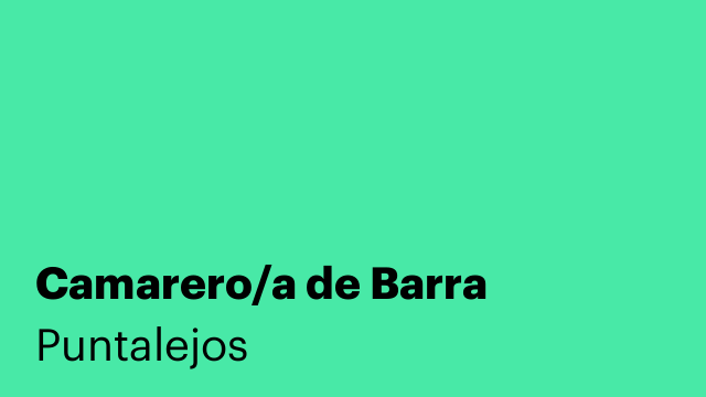 Camarero/a de Barra