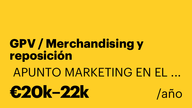 GPV / Merchandising y reposición