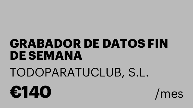 GRABADOR DE DATOS FIN DE SEMANA