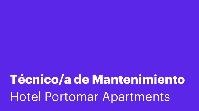 Técnico/a de Mantenimiento
