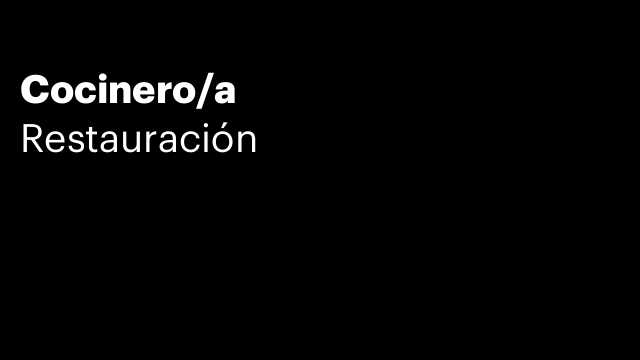 Cocinero/a