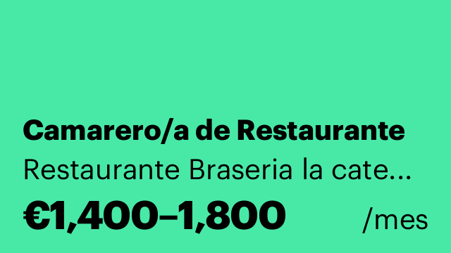 Camarero/a de Restaurante