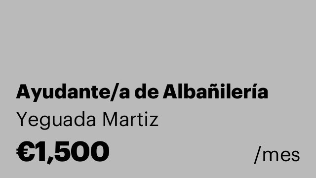 Ayudante/a de Albañilería