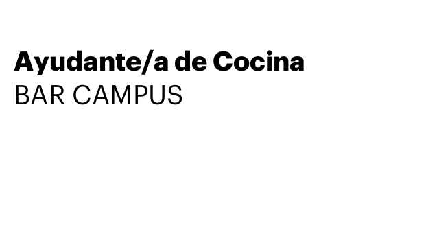 Ayudante/a de Cocina