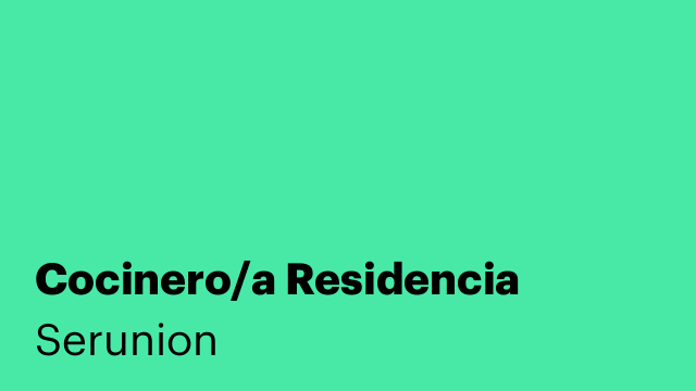 Cocinero/a Residencia