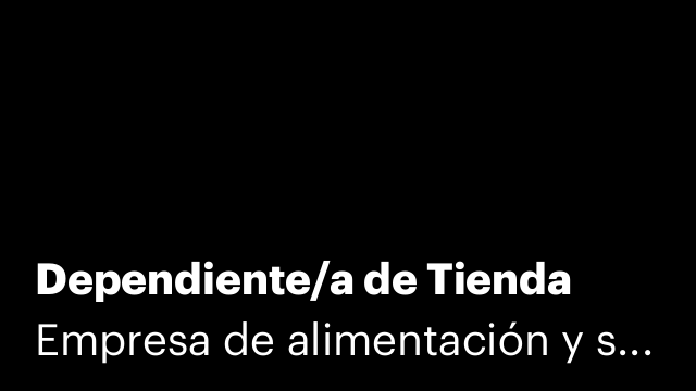 Dependiente/a de Tienda