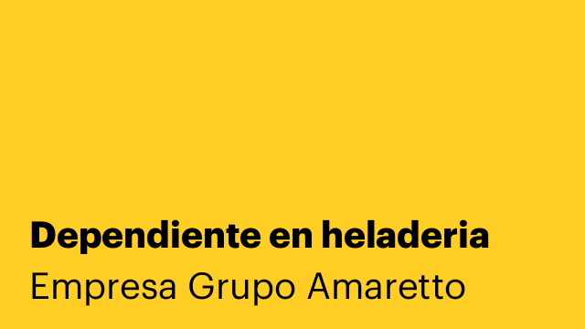 Dependiente en heladeria