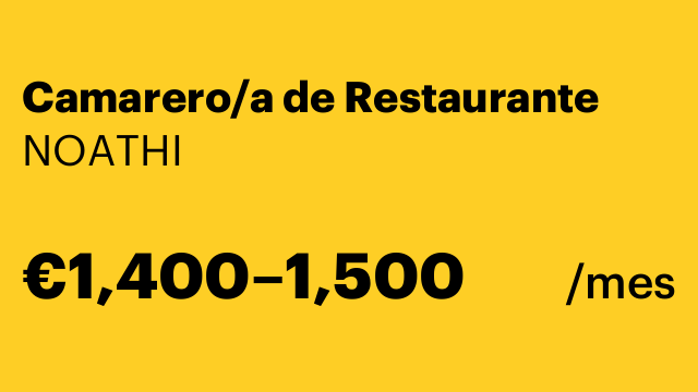 Camarero/a de Restaurante