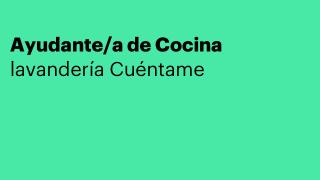 Ayudante/a de Cocina