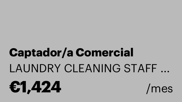 Captador/a Comercial