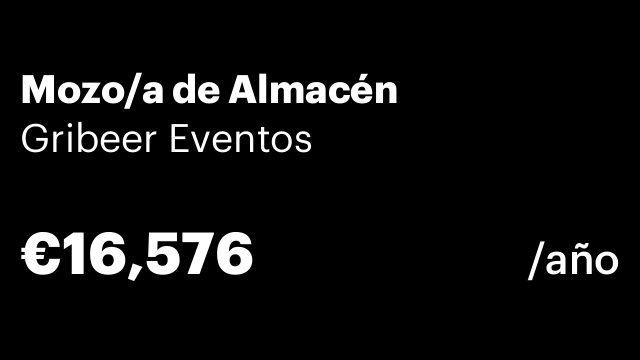 Mozo/a de Almacén