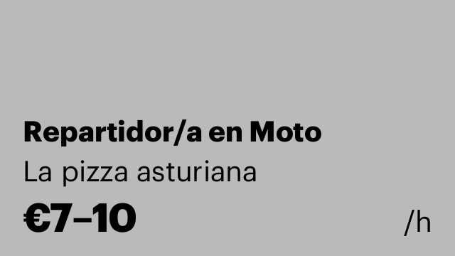 Repartidor/a en Moto