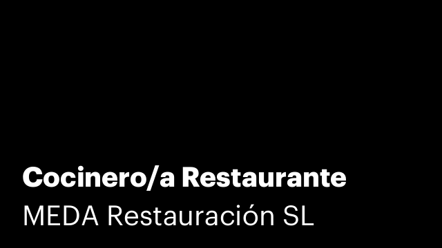 Cocinero/a Restaurante