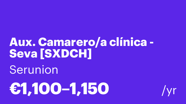  Aux. Camarero/a clínica - Seva [SXDCH]