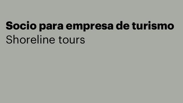 Socio para empresa de turismo