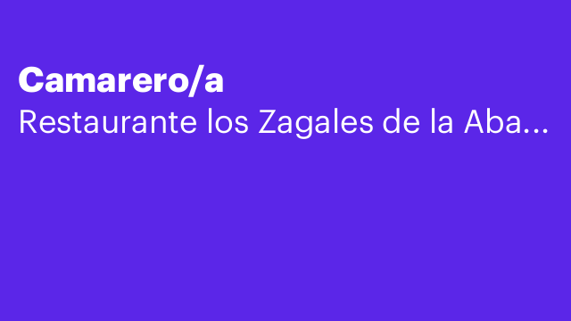 Camarero/a