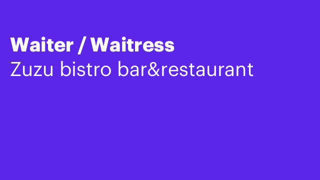 Waiter / Waitress