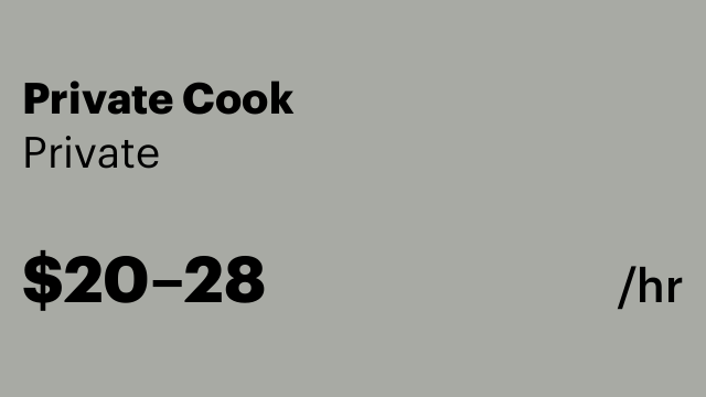 Private Cook