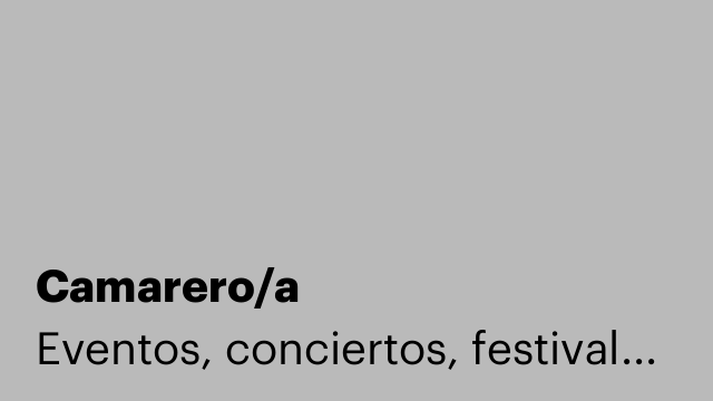 Camarero/a