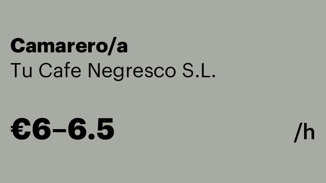 Camarero/a