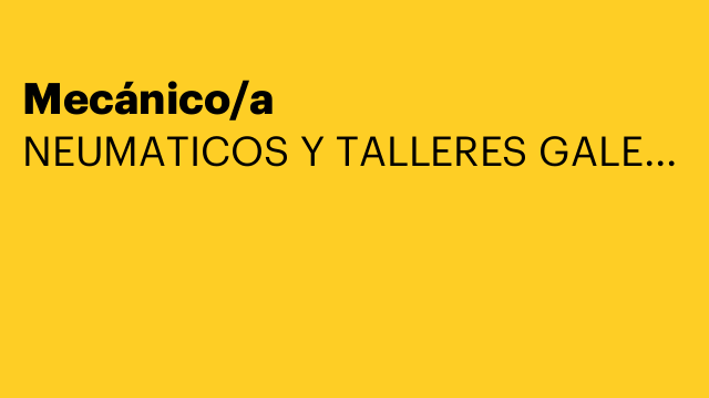 Mecánico/a
