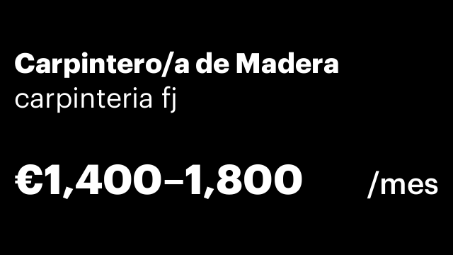 Carpintero/a de Madera