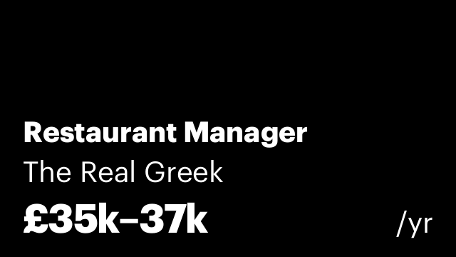 Restaurant Manager