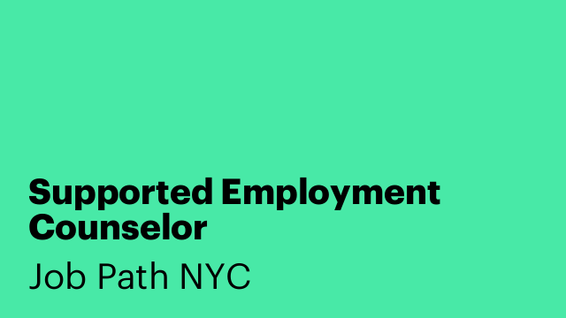 Supported Employment Counselor