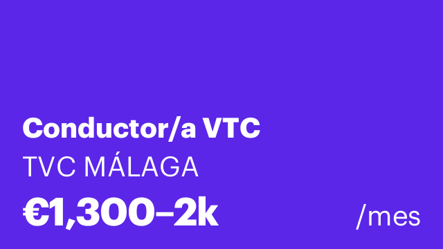 Conductor/a VTC