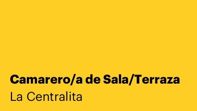 Camarero/a de Sala/Terraza