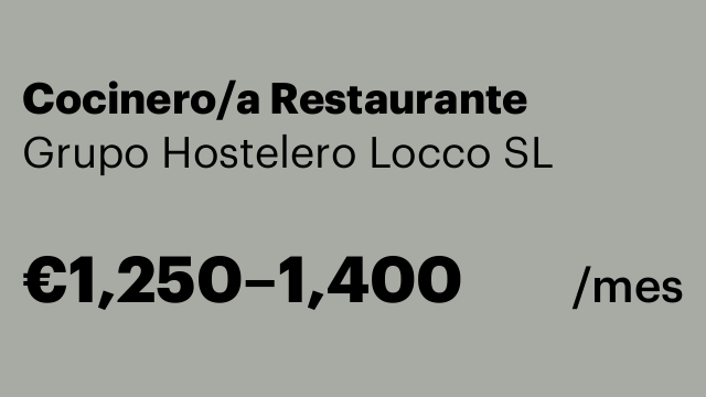 Cocinero/a Restaurante