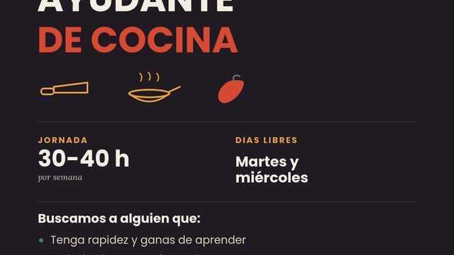 Ayudante/a de Cocina