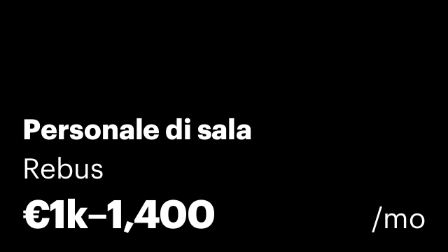 Personale di sala