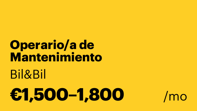 Operario/a de Mantenimiento