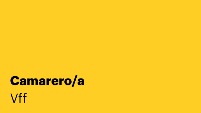 Camarero/a
