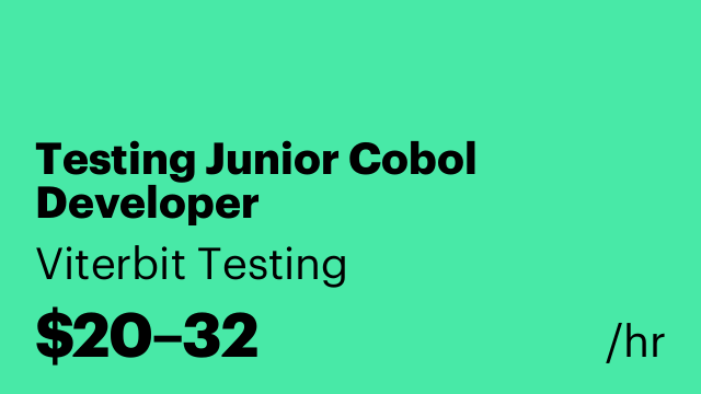 Testing Junior Cobol Developer