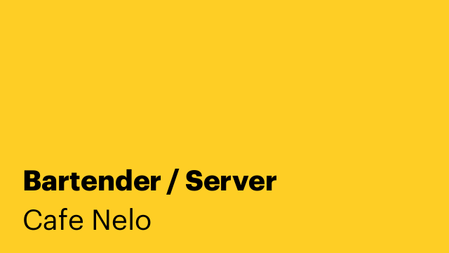 Bartender / Server