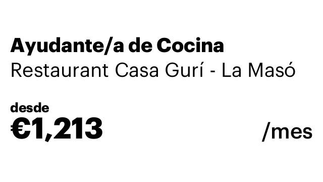 Ayudante/a de Cocina