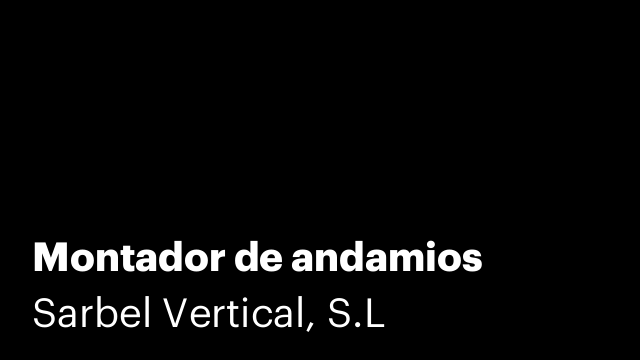 Montador de andamios