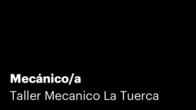 Mecánico/a