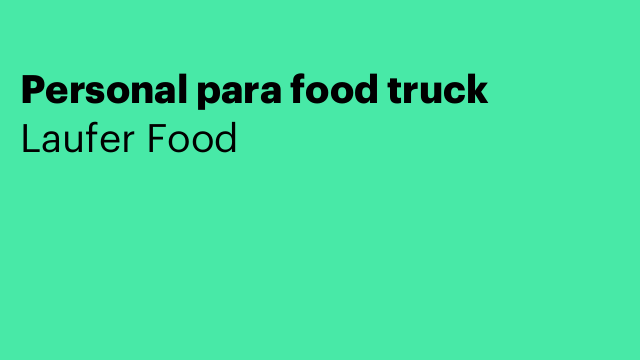 Personal para food truck