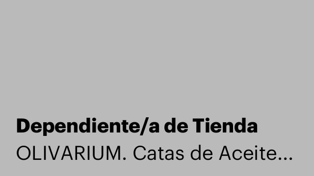 Dependiente/a de Tienda