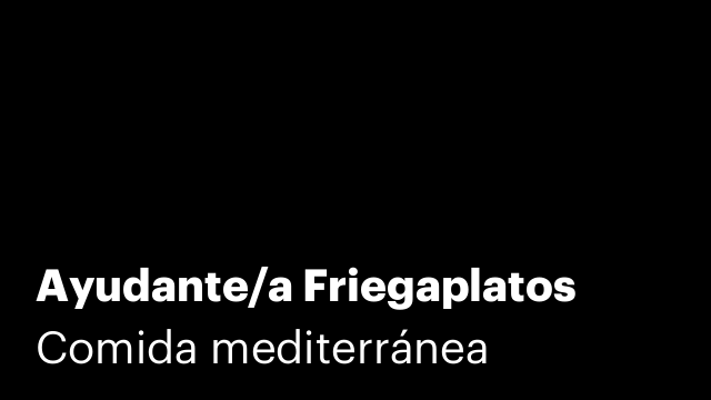 Ayudante/a Friegaplatos